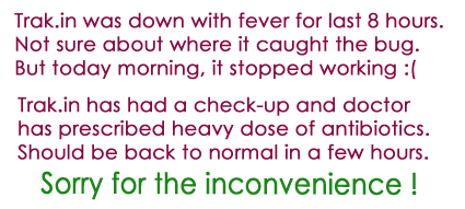 Trak.in was down with fever blogging blog indian blogging bloggers india the blogging culture in india trakin is sorry for the downtime Trak.in was down with fever