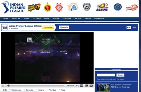 IPL Youtube Streaming live
