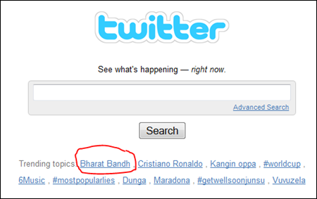 image5 Bharat Bandh stays as Top Twitter Trend !