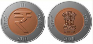 New 10 Rupee coin with New Rupee Symbol [Image]