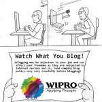 wipro blog policy - monitor rules - SJ post arrow hit laptop - note - message - injurious job freedoms - trak