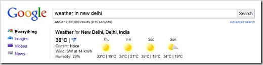 Weather search Art of searching on Google!