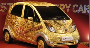 Tata Nano Gold: World&rsquo;s first Gold Jewellery Car by GoldPlus!