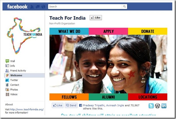 Teach for India Using social media for generating funds in India!