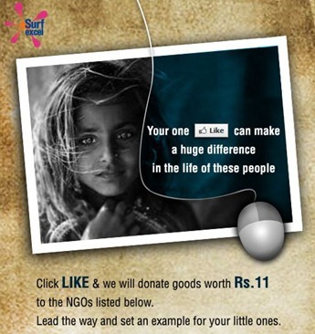 surf excel Using social media for generating funds in India!