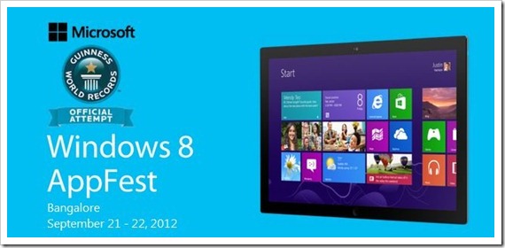 Microsoft to attempt World Record Windows 8 AppFest in Bangalore