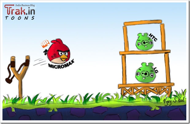 Micromax LG HTC thumb | How Micromax is hunting down the Competition [Trak.in Toons]