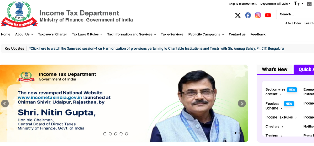 Income Tax Dept. Launches Revamped Website For Tax Filing; Finally Gives Support For Mobile Browsing