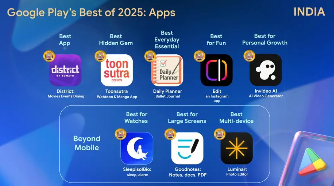 Google Announces Best Apps In India For 2025: Check Full List