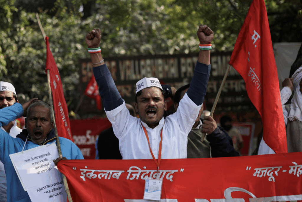 Trade Unions Stage Protest Across India Against New Labor Laws