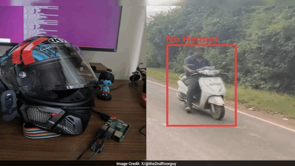Bored Bengaluru Resident Converts Helmet Into AI-Powered Traffic Violation Detector