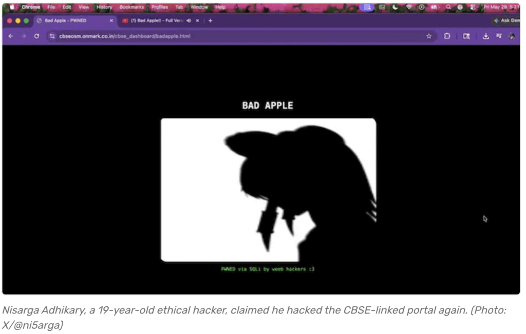 19-Year Old Hacks CBSE Website, 2nd Time; CBSE Still Clueless, In Denail Mode