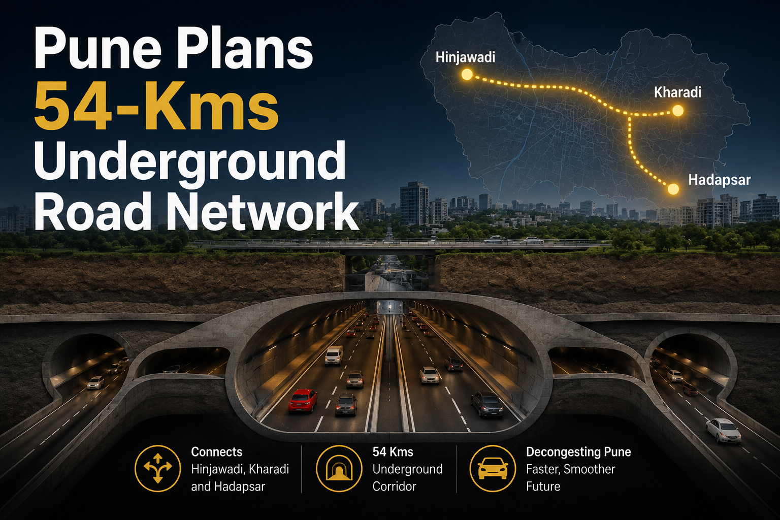 54-Kms Underground Road Network Planned In Pune To Ease Traffic