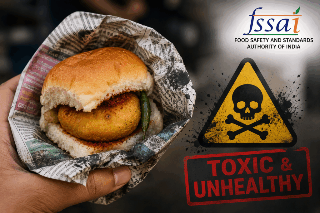 FSSAI Warns Against Newspaper Wrapped Vadapao: Toxic, Unhealthy Due To Ink
