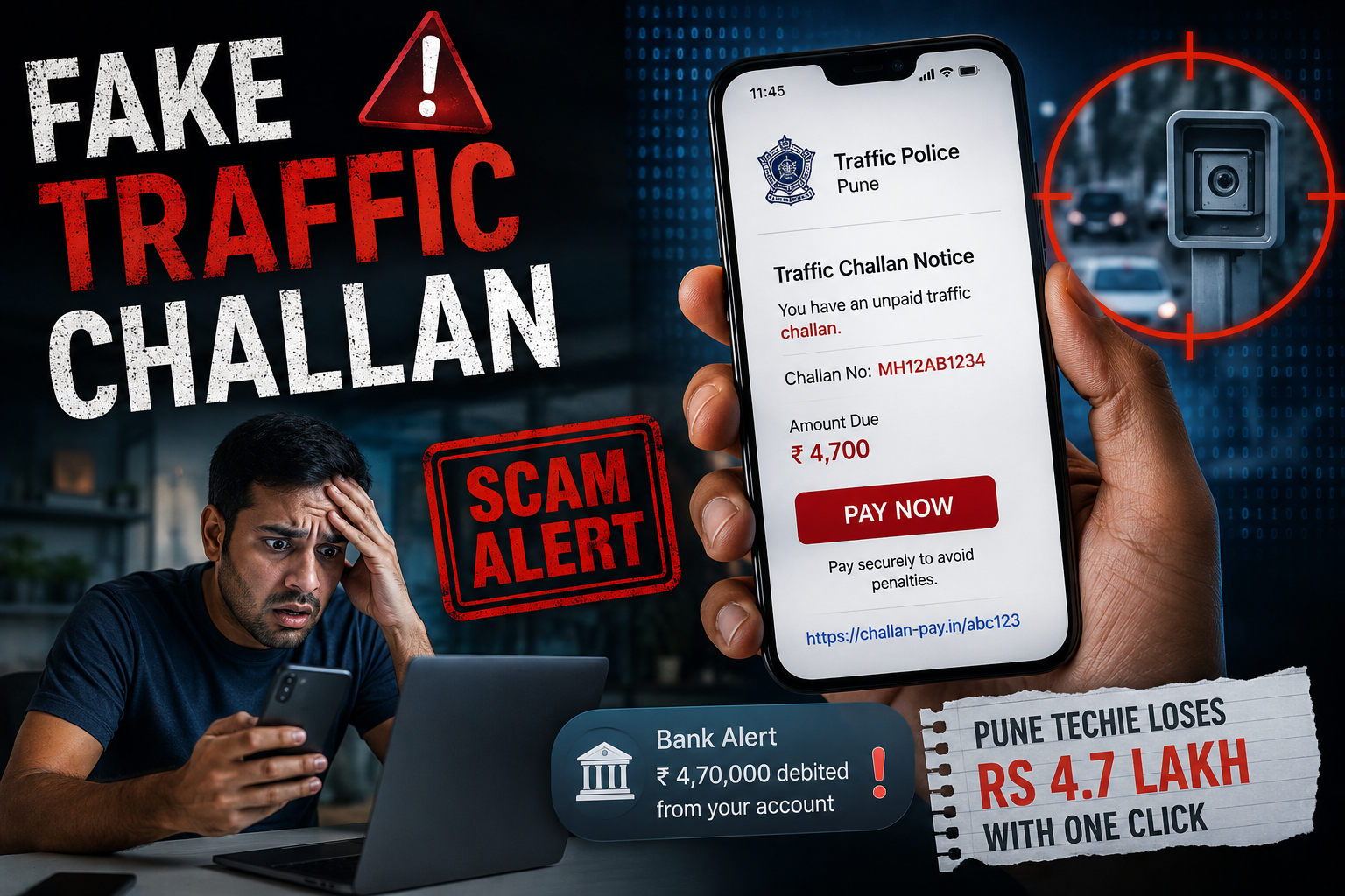 Fake Traffic Challan Scam: Pune Techie Loses Rs 4.7 Lakh With One Click
