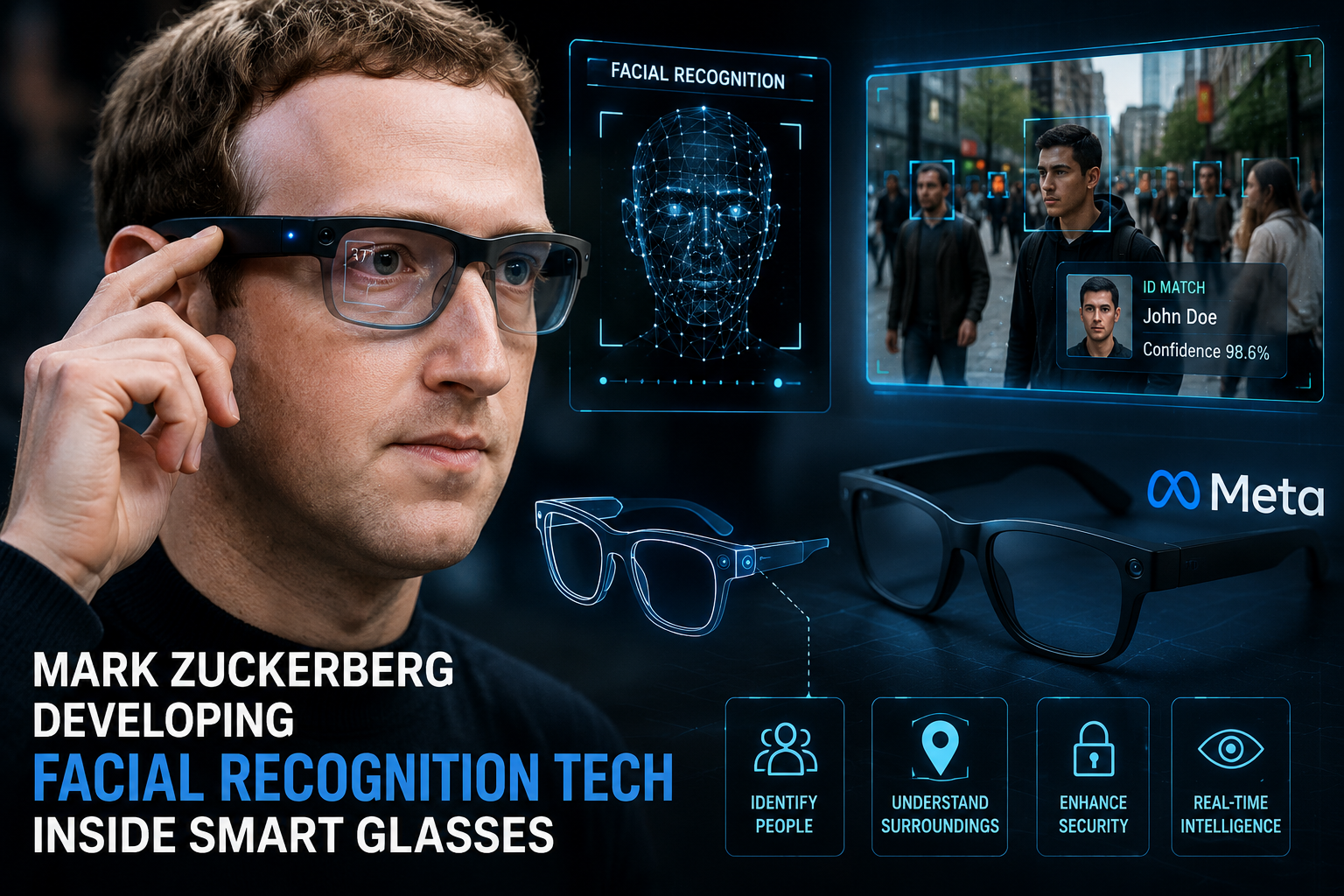 Facebook Developing Facial Recognition Tech Inside Smart Glasses