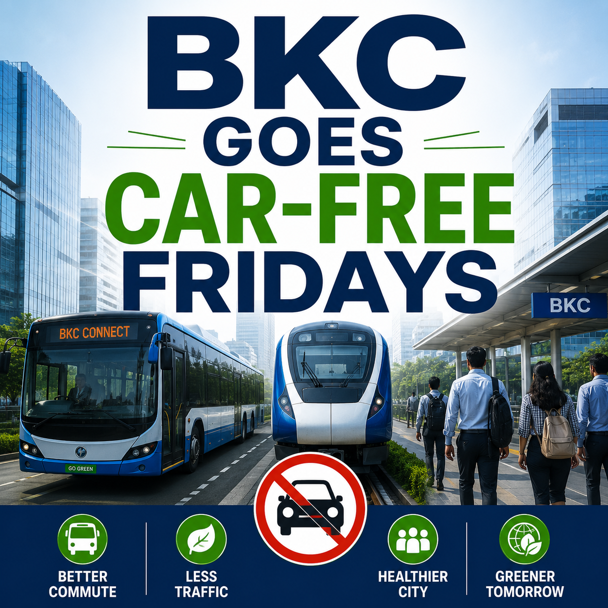 Govt Asks 2 Lakh Commuters In BKC To Use Public Transport Every Friday