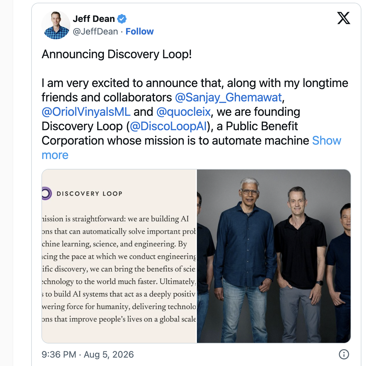 Google Legend Jeff Dean Launches AI Startup With ‘Insane’ Pitch Deck That Has Everyone Talking