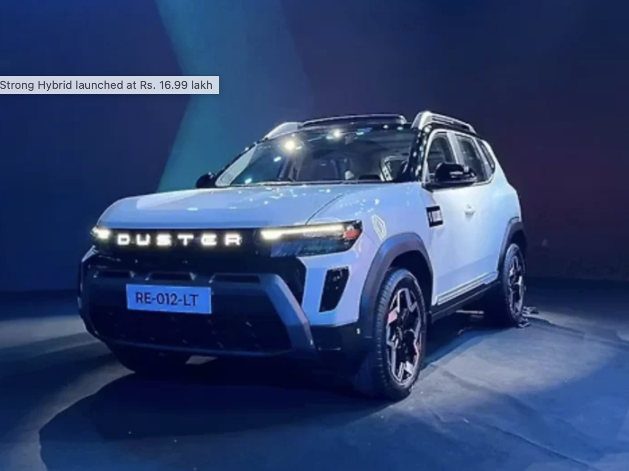 Renault Duster Strong Hybrid Launched at Rs 16.99 Lakh, Claims 29 km/l Mileage