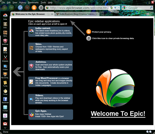 Epic India Browser