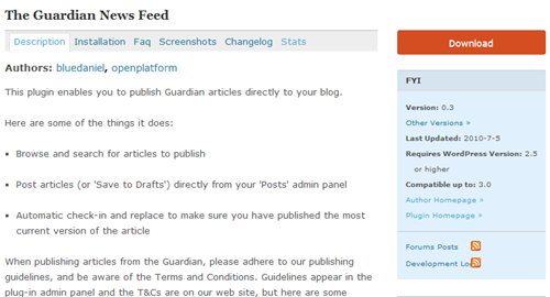 Guardian WordPress Plugin