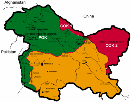 Real-India-Kashmir-Map