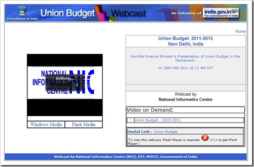 Live Budget webcast