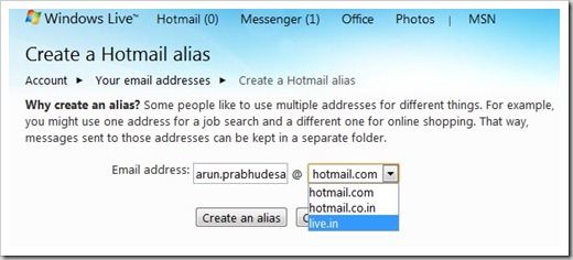 hotmail-alias