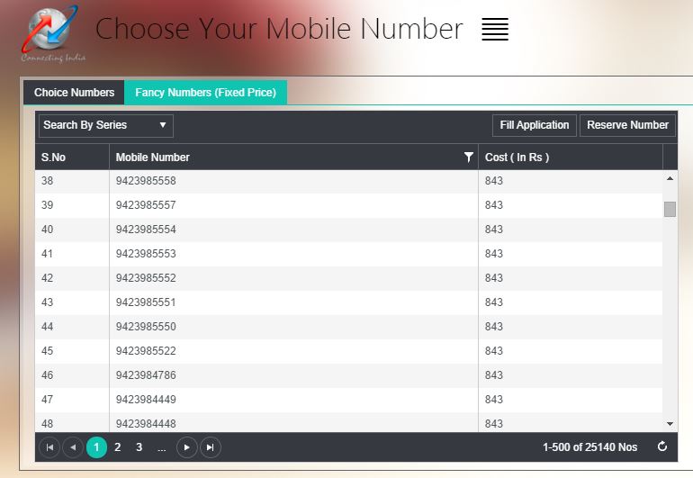 BSNL Choose Your Number