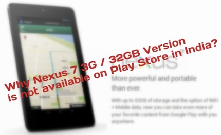 Google Nexus 7 3G and 32GB