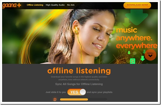 Gaana  Offline listening