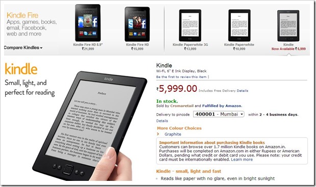 Kindle devices ebooks