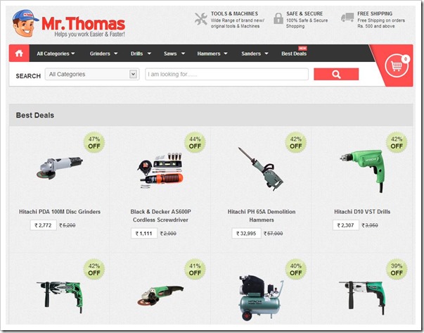 Mr. Thomas, An Online Hardware Store 