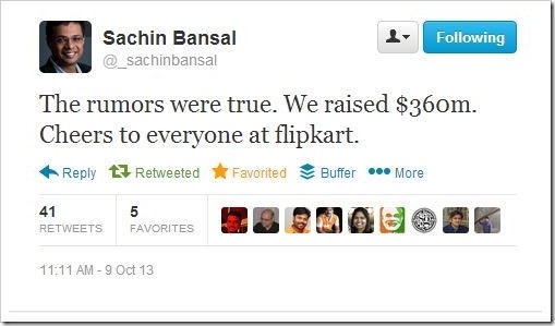 Sachin Bansal Tweet[2]