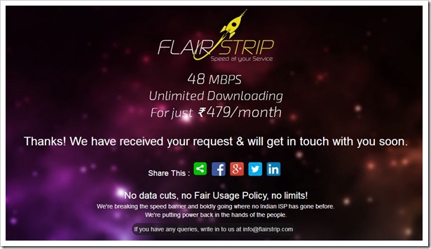 FlairStrip’s 48Mbps Unlimited Broadband @ Rs. 479 p.m; Worry Not, It is an April Fool’s Joke!