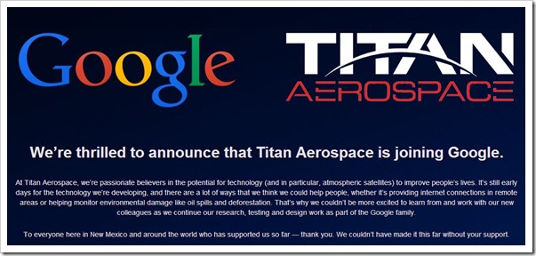 Google Bags Titan Aerospace, Will Utilize It For Internet Expansion, Disaster Relief