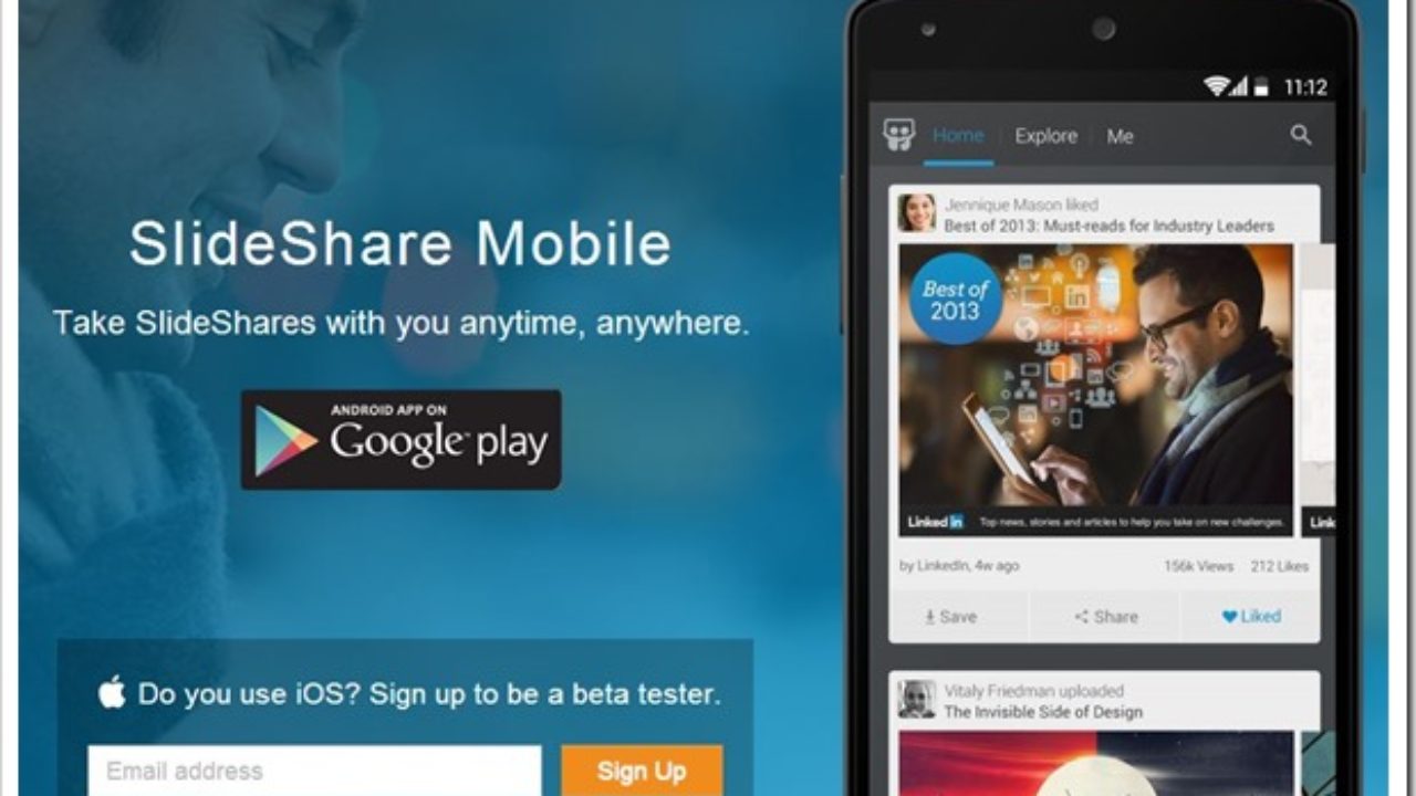 where does slideshare app for android save slide shows?