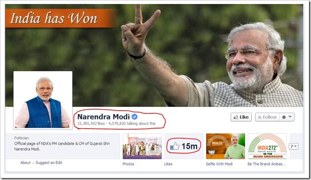 Narendra Modi Facebook