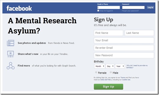 Facebook A Mental Research Asylum