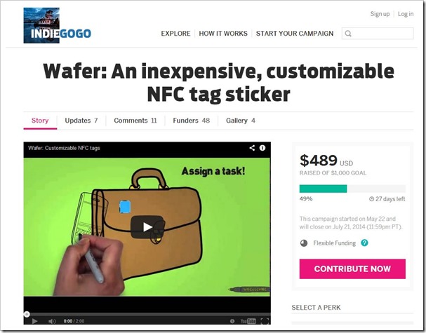 Wafer Indiegogo campaign