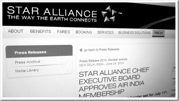 star alliance Air India