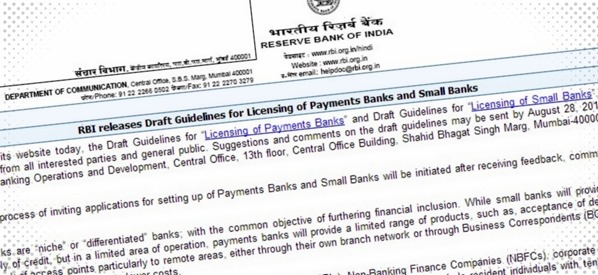 small banks payment banks RBI
