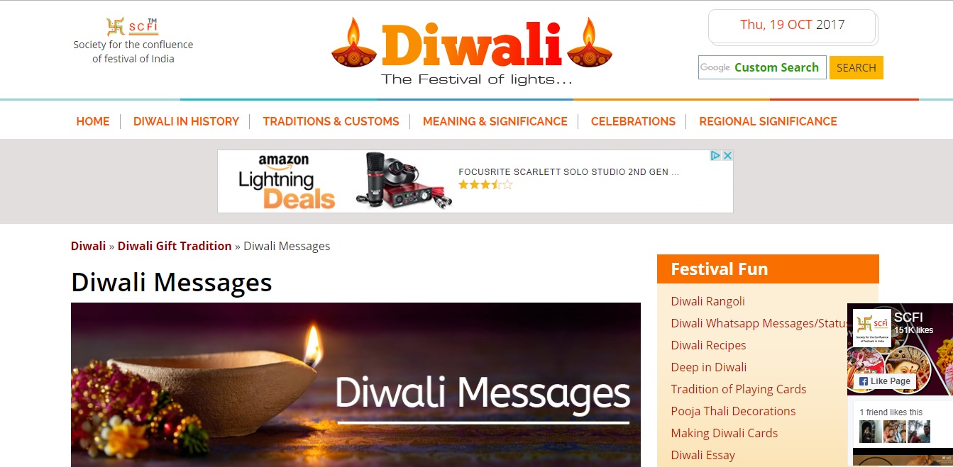 Diwali Greetings Dot Org