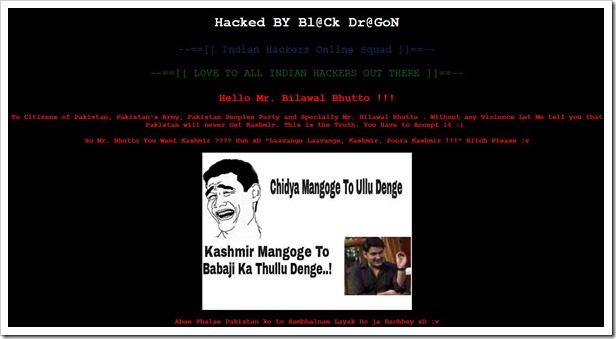 Indian & Pakistani Hackers At War: Many Websites Hacked & Defaced On Both Sides