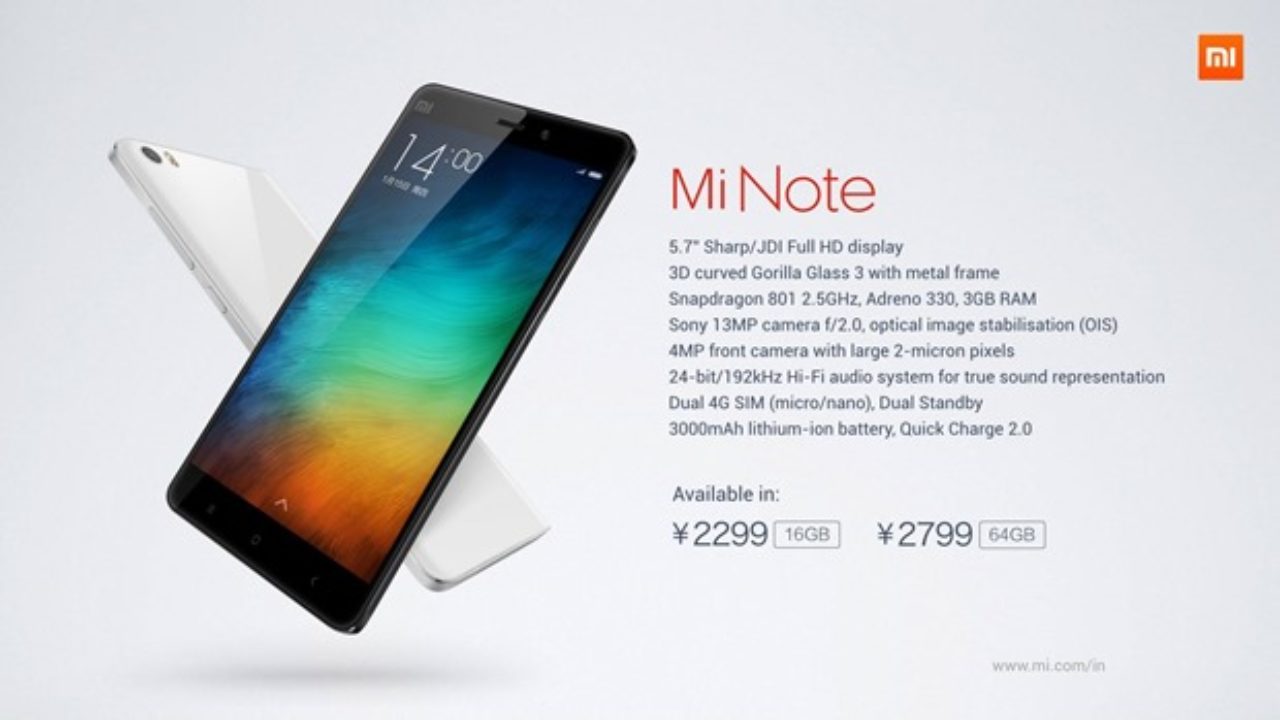 Xiaomi Mi Note & Mi Note Pro Launched. Bigger & Better, But Not Cheap! –  Trak.in – Indian Business of Tech, Mobile & Startups