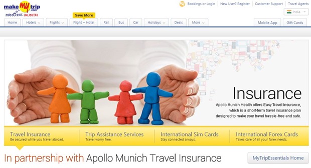 MakeMyTrip Apollo Travel Insurance