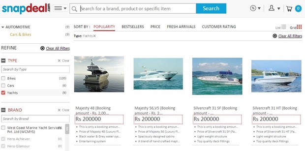Snapdeal Yatch
