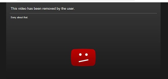 Youtube Video removed by user