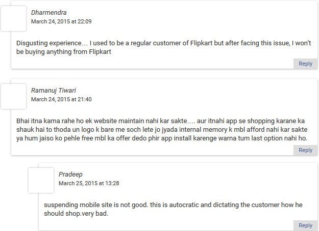 Flipkart Mobile User Comments1