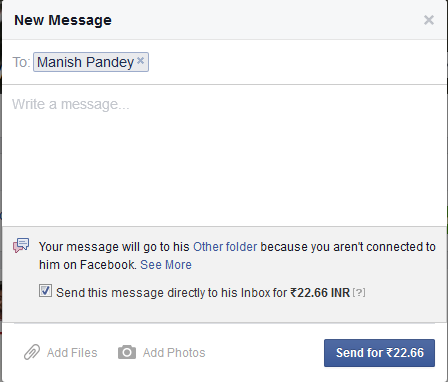 Send Messages to Strangers on Facebook in India